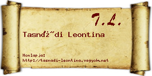 Tasnádi Leontina névjegykártya